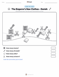 The Emperor's New Clothes - Danish printable worksheet preview