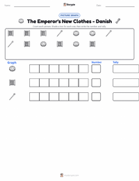 The Emperor's New Clothes - Danish printable worksheet preview