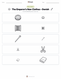 The Emperor's New Clothes - Danish printable worksheet preview