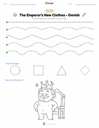 The Emperor's New Clothes - Danish printable worksheet preview