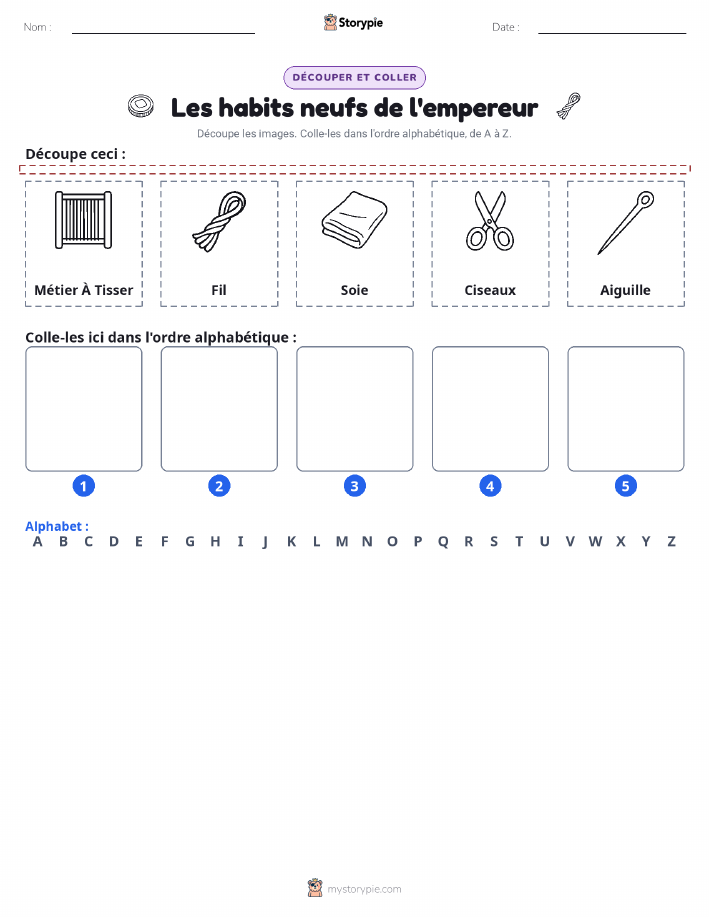 Découper & Coller l'Alphabet