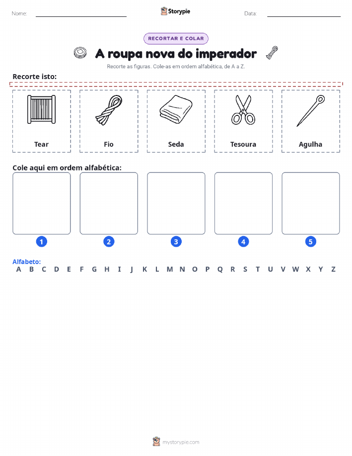 Recortar & Colar Alfabeto