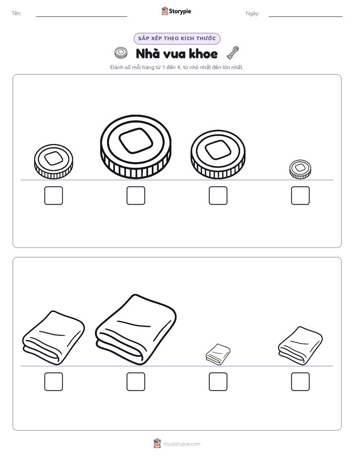 Thứ Tự Kích Thước