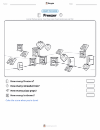 Freezer printable worksheet preview