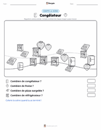 Aperçu de la feuille de travail imprimable Congélateur