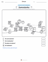 Podgląd drukowalnego arkusza ćwiczeń Zamrażarka