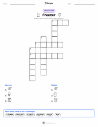 Freezer printable worksheet preview