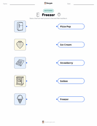 Freezer printable worksheet for kids