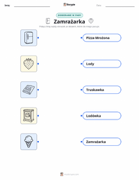 Drukowalny arkusz ćwiczeń Zamrażarka dla dzieci