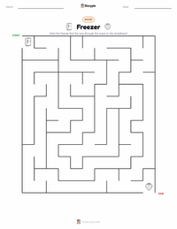 Freezer printable worksheet preview