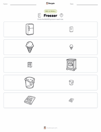 Freezer printable worksheet preview