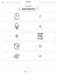 Podgląd drukowalnego arkusza ćwiczeń Zamrażarka