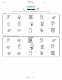 Freezer printable worksheet preview