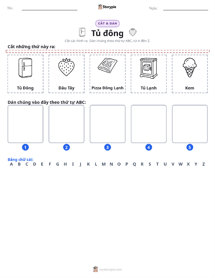 Cắt & Dán Chữ Cái