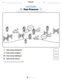 Peer Pressure printable worksheet preview
