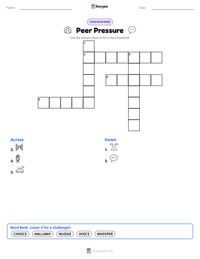 Peer Pressure printable worksheet preview