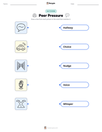 Peer Pressure printable worksheet for kids