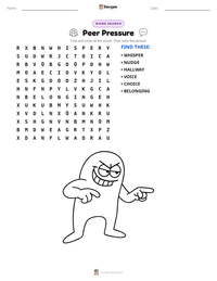 Peer Pressure printable worksheet preview