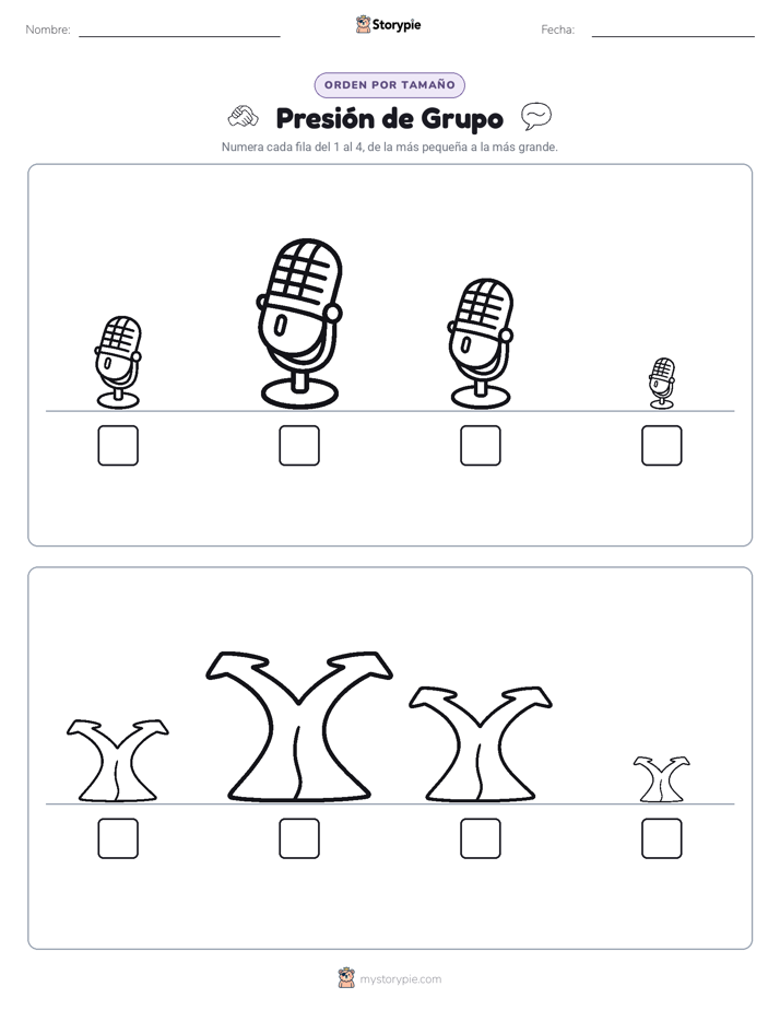 Orden de Tamaños