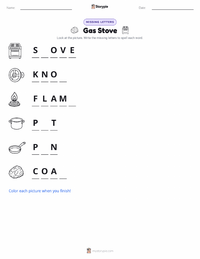 Gas Stove printable worksheet preview