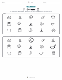 Gasherd druckbare Arbeitsblatt Vorschau