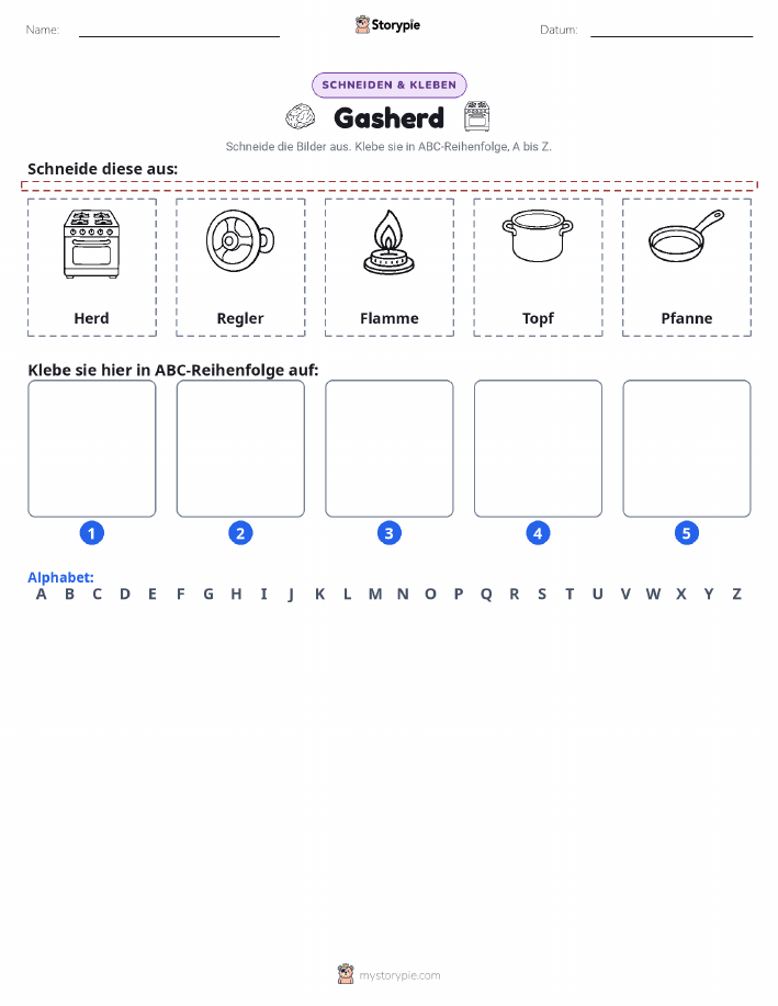 Schneiden & Einfügen Alphabet