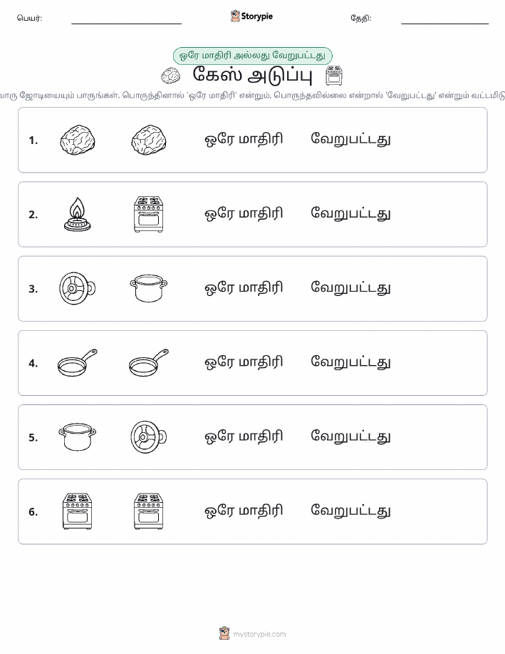 அதே அல்லது மாறுபட்டது