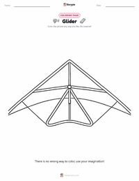 Glider printable worksheet preview