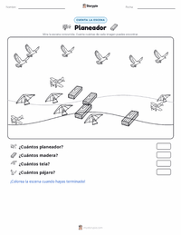 Vista previa de la hoja de trabajo imprimible de Planeador