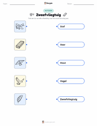 Zweefvliegtuig afdrukbare werkblad voor kinderen