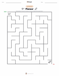Aperçu de la feuille de travail imprimable Planeur