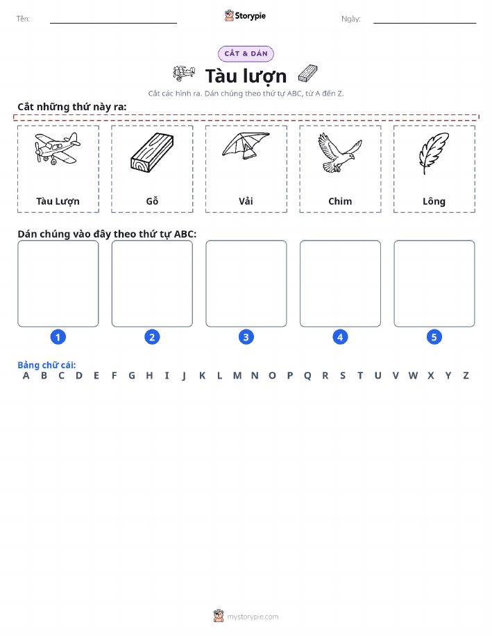 Cắt & Dán Chữ Cái