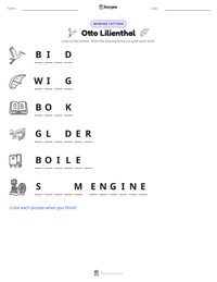 Otto Lilienthal printable worksheet preview