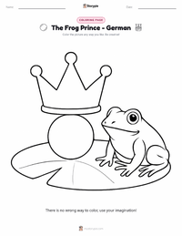 The Frog Prince - German coloring page for kids
