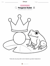 Halaman mewarnai Pangeran Katak - Jerman untuk anak-anak