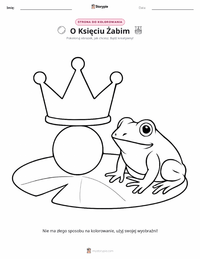 Strona do kolorowania Żabi Król - Niemiecki dla dzieci
