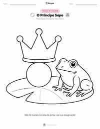 Página de colorir O Príncipe Sapo - Alemão para crianças