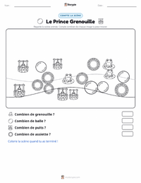 Aperçu de la feuille de travail imprimable Le Prince Grenouille - Allemand