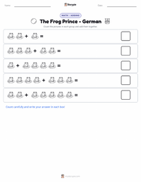 The Frog Prince - German printable worksheet preview