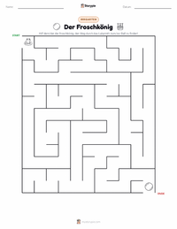 Der Froschkönig - Deutsch druckbare Arbeitsblatt Vorschau
