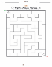 The Frog Prince - German printable worksheet preview