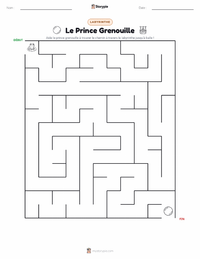 Aperçu de la feuille de travail imprimable Le Prince Grenouille - Allemand