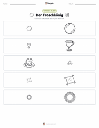 Der Froschkönig - Deutsch druckbare Arbeitsblatt Vorschau