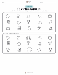 Der Froschkönig - Deutsch druckbare Arbeitsblatt Vorschau