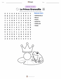 Aperçu de la feuille de travail imprimable Le Prince Grenouille - Allemand