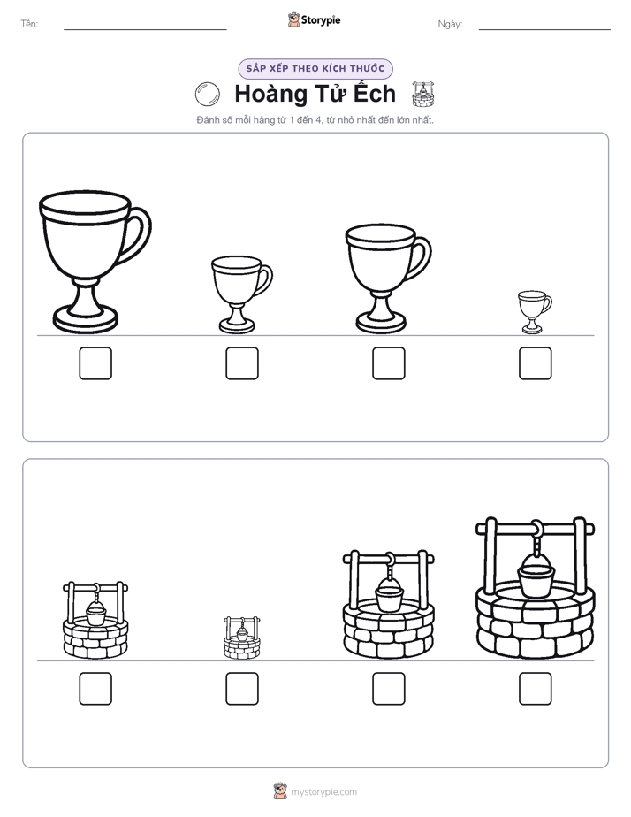 Thứ Tự Kích Thước