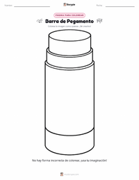 Página para colorear de Barra de pegamento para niños