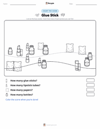 Glue Stick printable worksheet preview