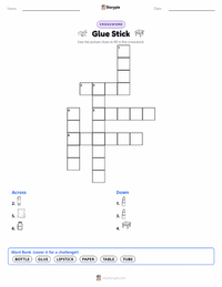 Glue Stick printable worksheet preview