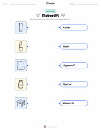 Klebestift druckbare Arbeitsblatt für Kinder